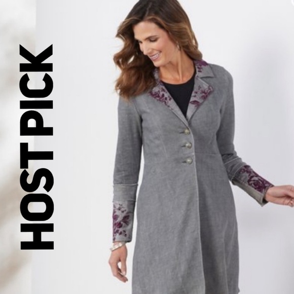 ๐๐๐Soft Surroundings Grandeur Jacket in Vintage Grey - Picture 17 of 17